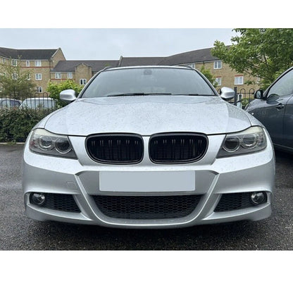 Gloss Black Front Kidney Grilles for BMW 3 Series E90 E91 (2008-2011)