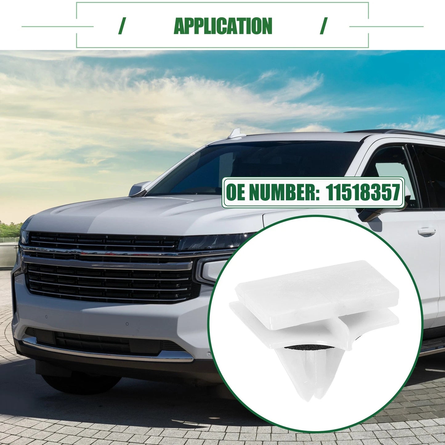 30 Pcs Rocker Panel Clips for Chevrolet Avalanche White (2007-2013)