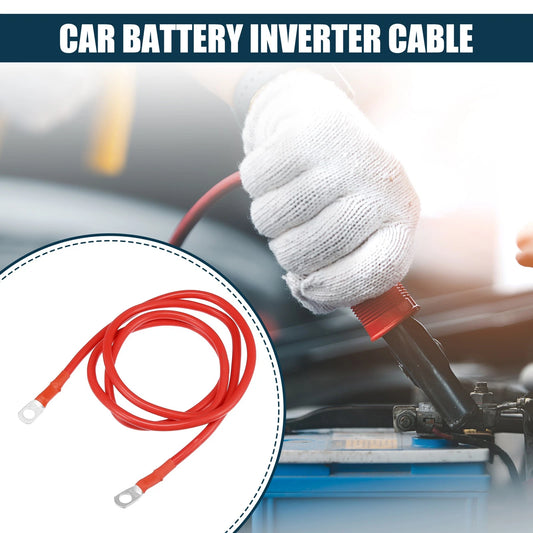 Cable 8AWG 4ft Marine Battery Inverter Copper Wire Red for Car 1 Pcs
