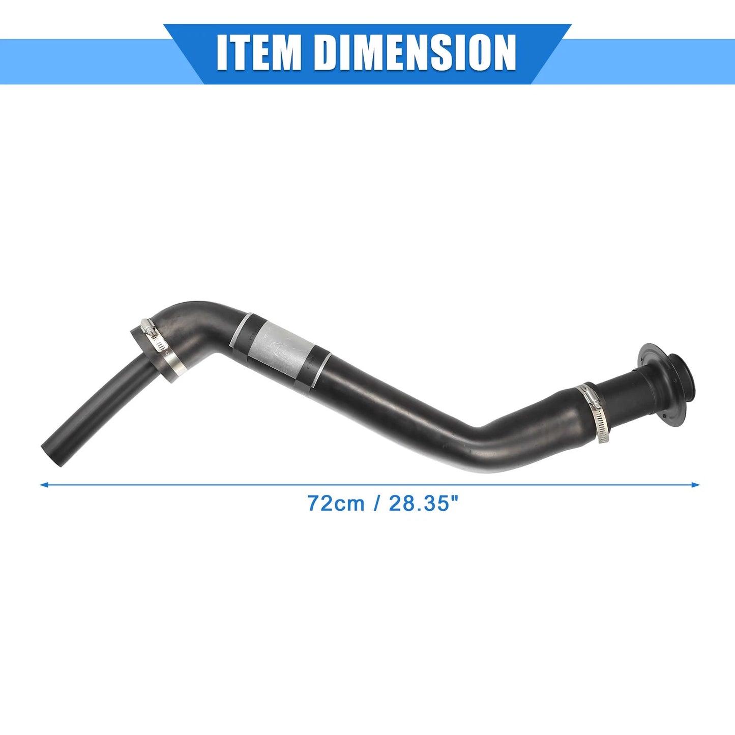Fuel Tank Filler Neck for Ford Ranger 1990-1997 Durable Rubber Black