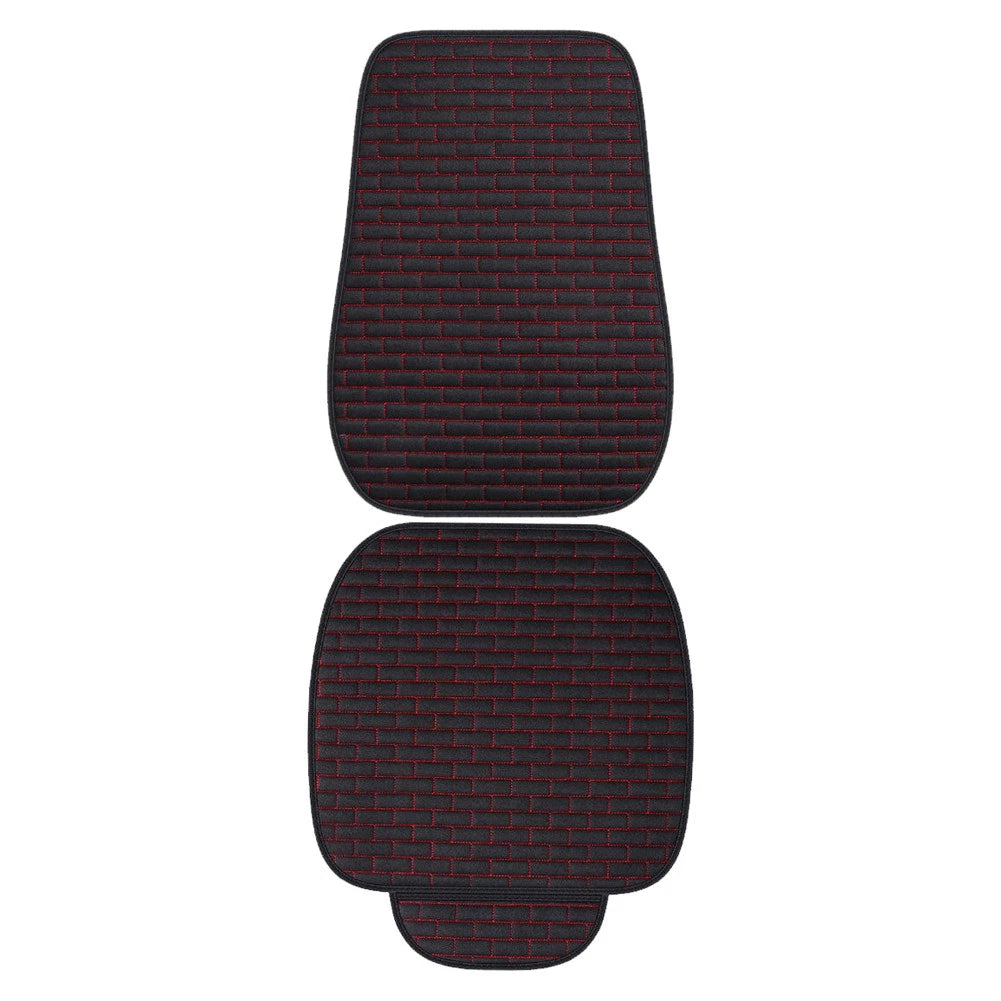 Front Car Seat Covers for Universal Fit - Protective Black Seat Mat Cover