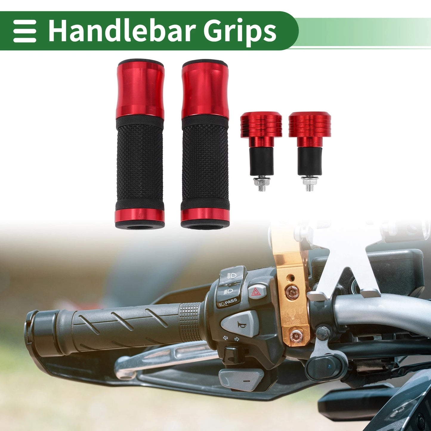 Motorcycle Hand Grips Cover Kit Handlebar Aluminum Alloy