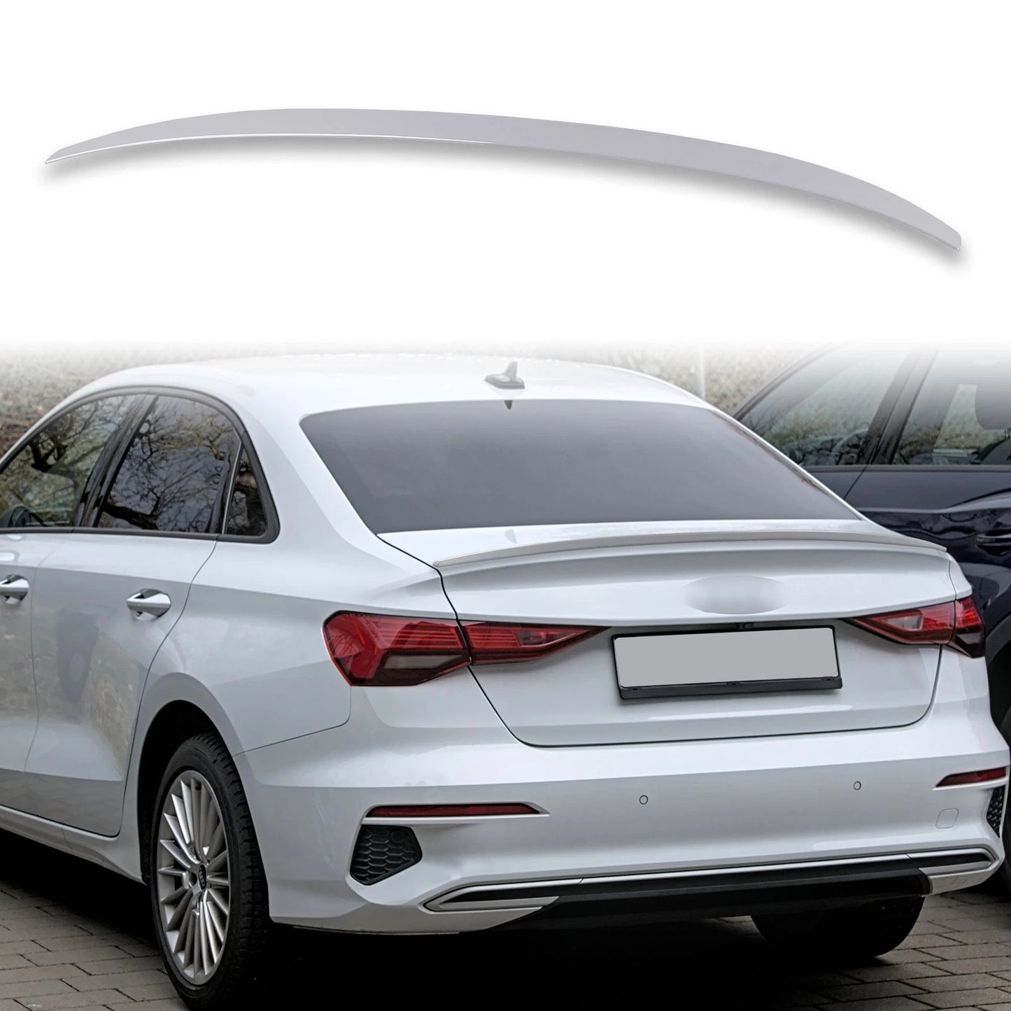 S-Line Style ABS Boot Spoiler for Audi A3/S3 8Y (2021-2023) Gray