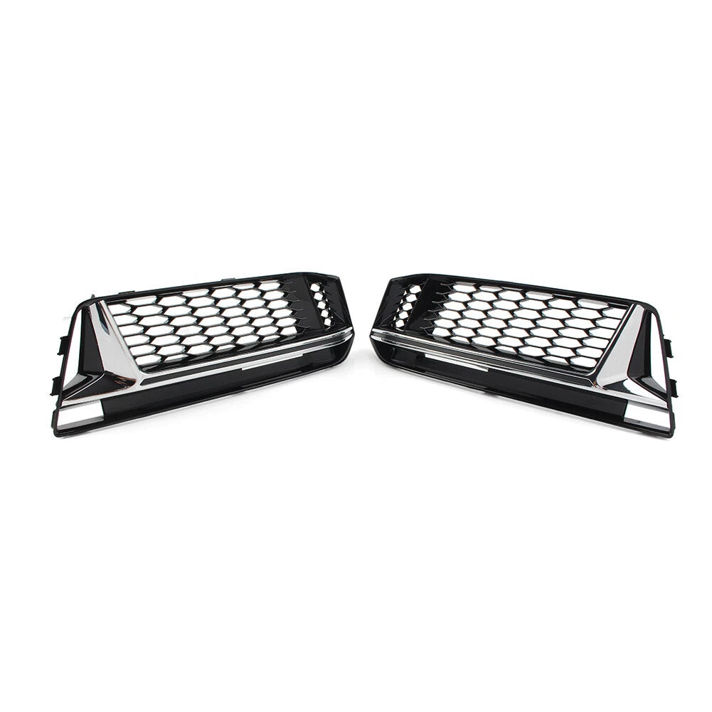 Honeycomb Mesh Fog Light Grille Cover for Audi A4 B9 S4 (2016-2018)