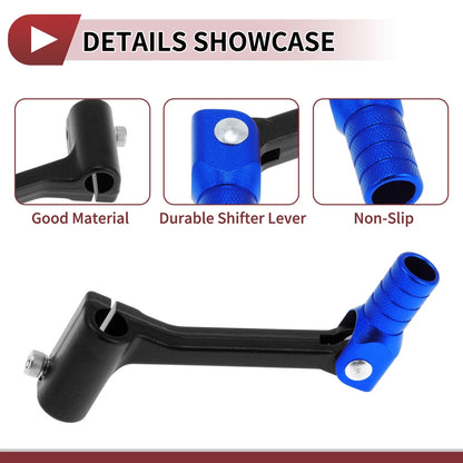 Folding Gear Shifter Lever Black & Blue for Bosuer Cheetah