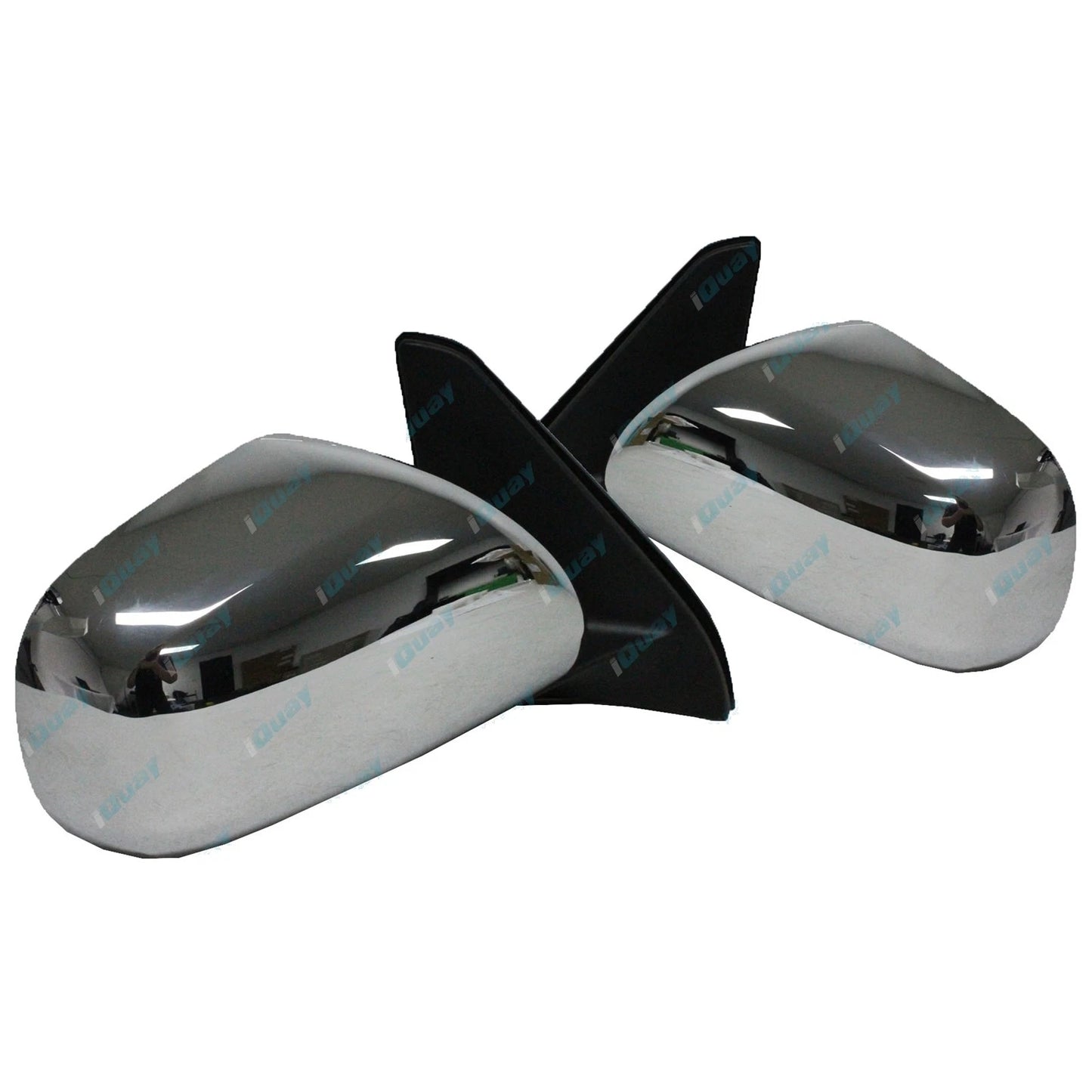 LH+RH Chrome Electric Mirrors for Toyota Landcruiser Prado 120 Series '02-'09