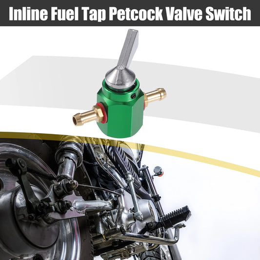 Fuel Tap Petcock Valve Switch 6mm for Motorcycle Go Kart Aluminum Alloy Green