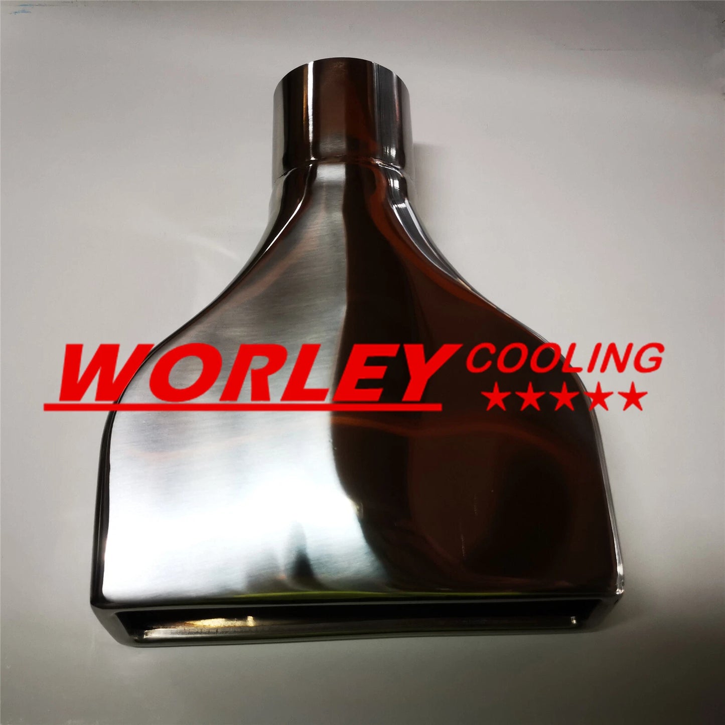 2.5" Inlet Stainless Rectangle Angle Cut Exhaust Tip
