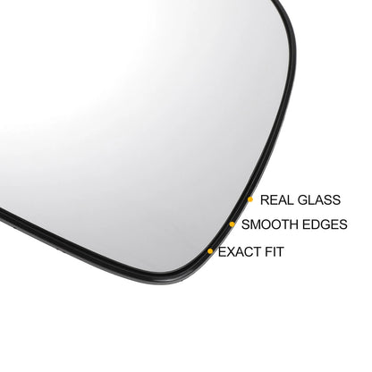 Right Side White Mirror Glass w/ Back Non-Heated for Toyota Yaris (1999-2003)