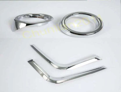 Front Fog Light Cover Round Trim for Subaru XV 2018-2020 4 x Fog Lights Set