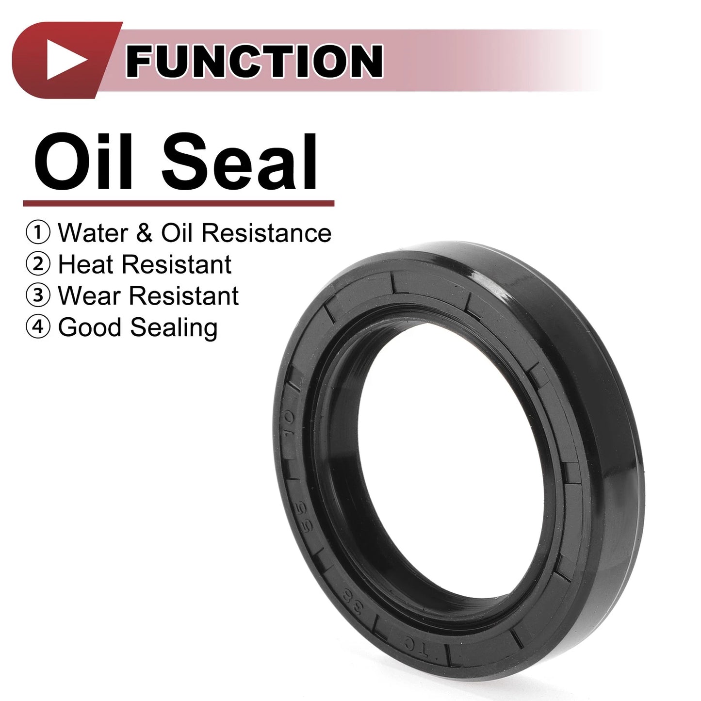 Rotary Shaft Seal / 38x55x10mm / Oil Seal Nitrile 70D Rubber for Make Model