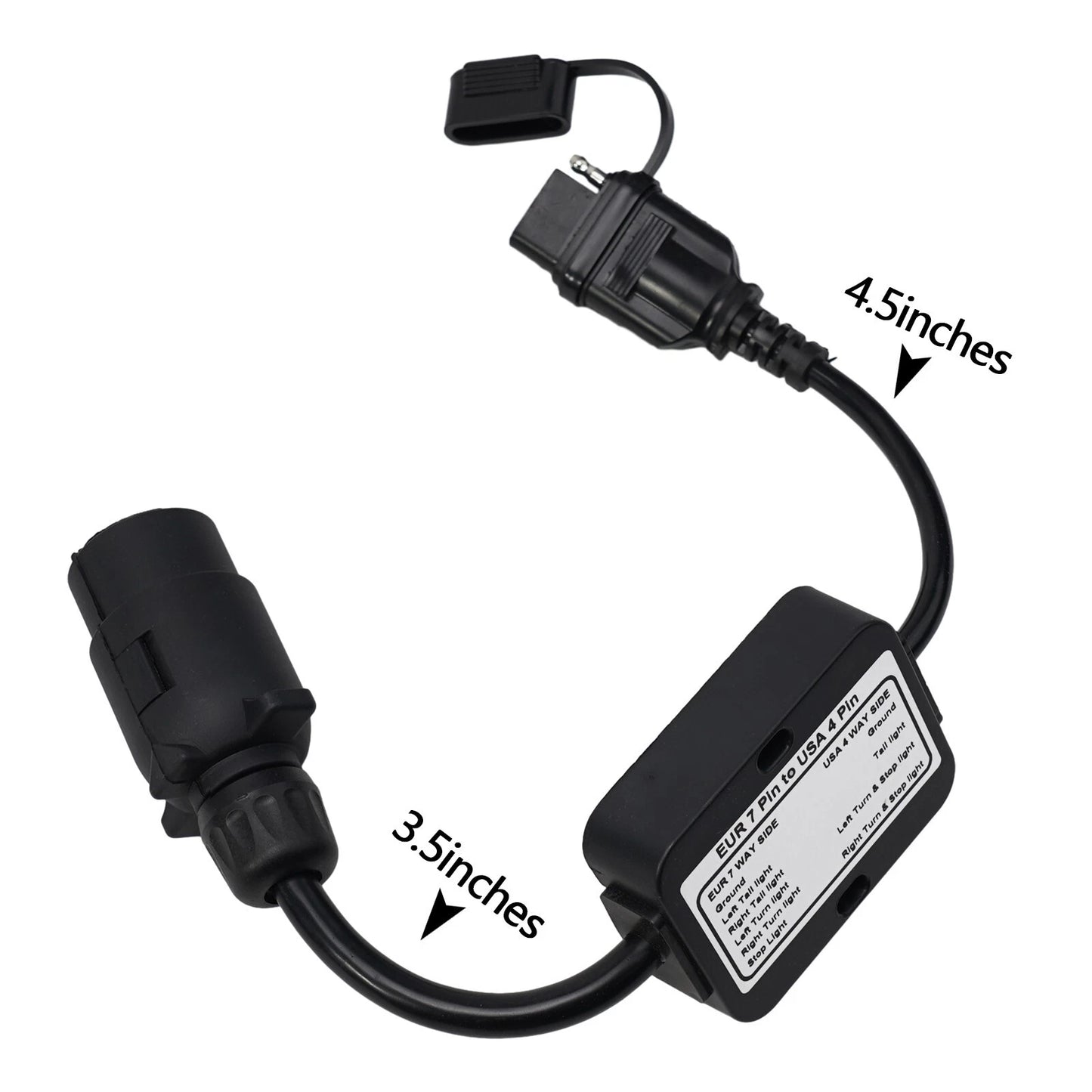 Trailer Light Converter 7Pin Connector to 4Way Flat