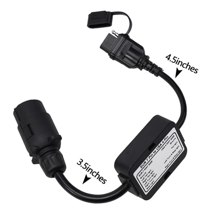 Trailer Light Converter 7Pin Connector to 4Way Flat