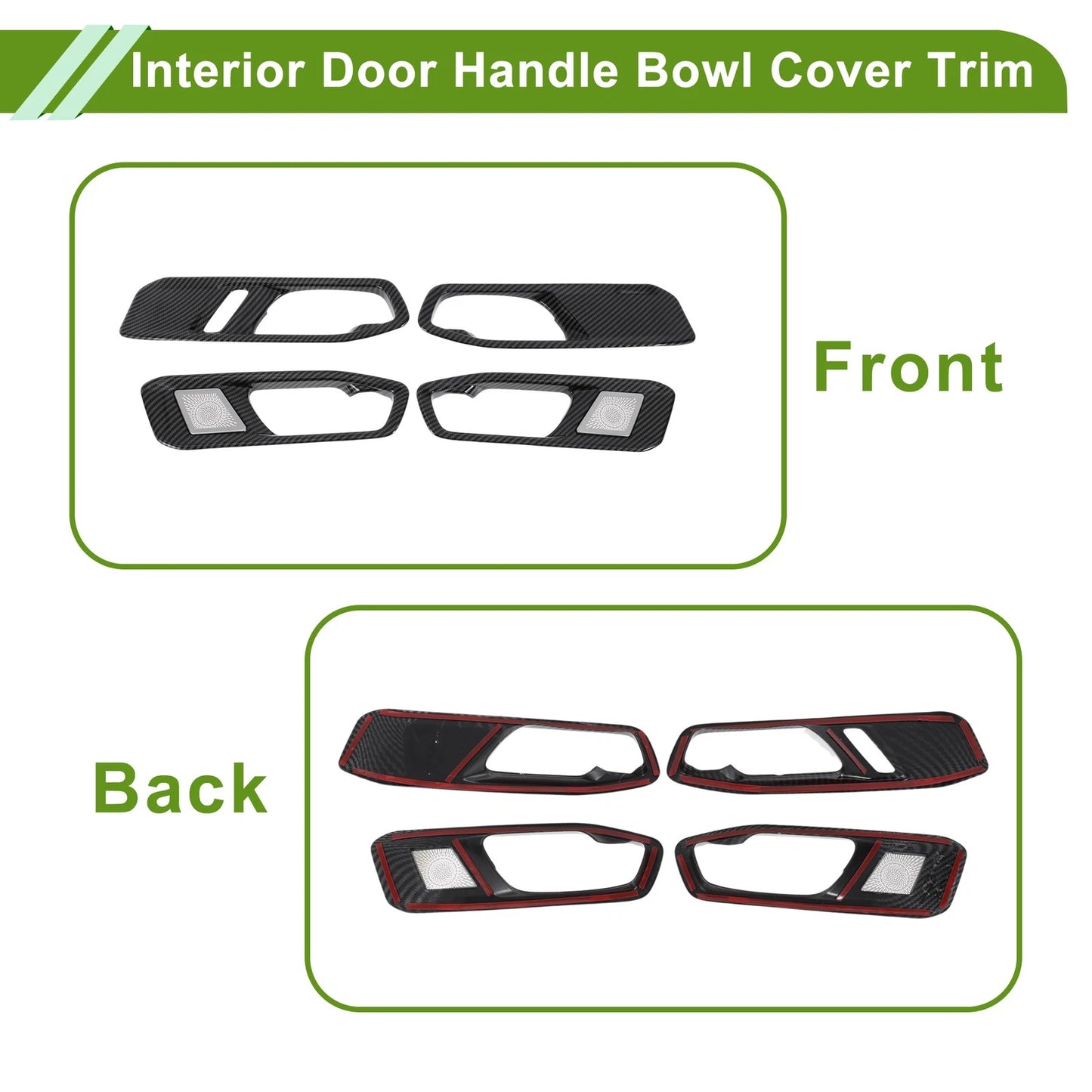 Interior Door Handle Bowl Cover Trim for Honda Accord (2023-2025) 4 x ABS