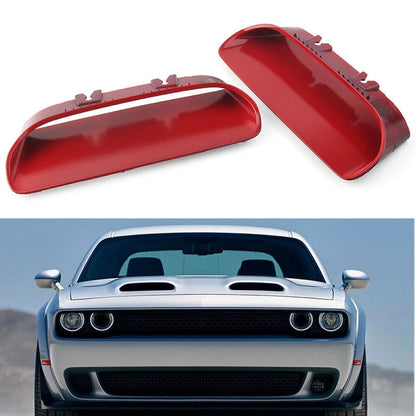 2 x Front Side Bonnet Bezels Covers for Dodge Challenger (2019-2020)