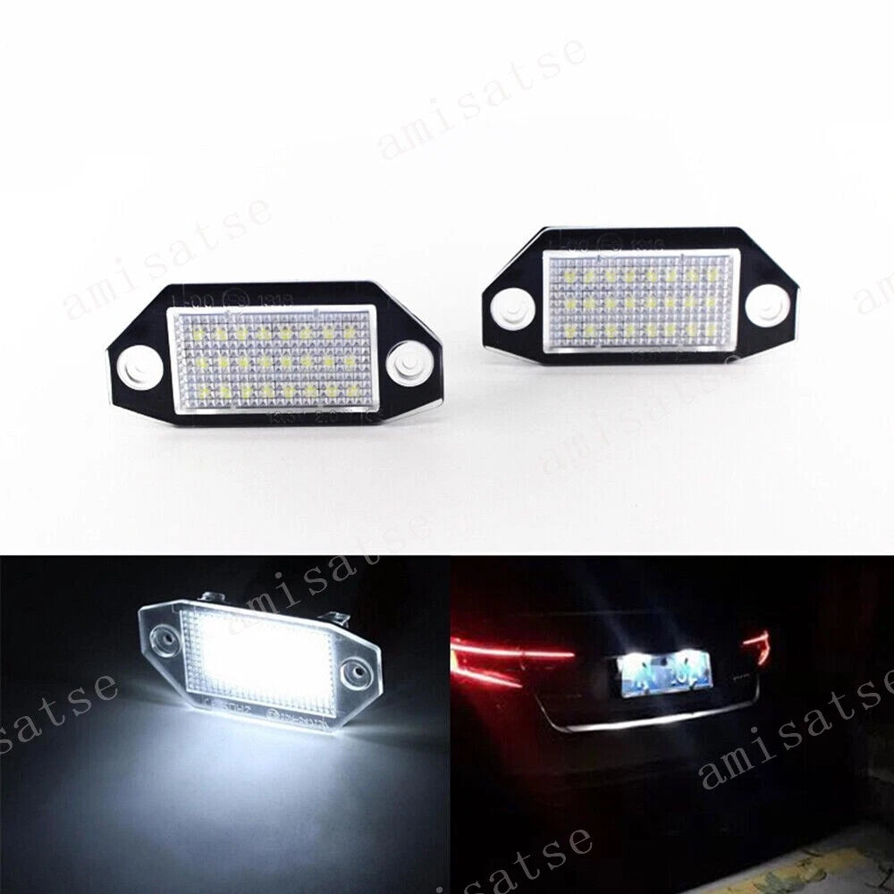 2 x 24LED White License Plate Lights for Ford Mondeo MK3 (2000-2007)