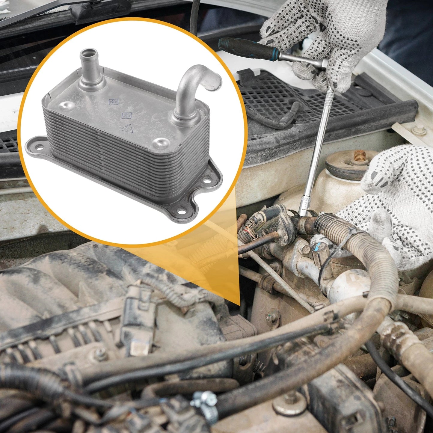 Engine Oil Cooler for Volvo S80, XC90 (2000-2016)