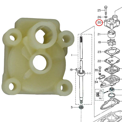 Plastic Replacement Water Pump Housing for Inflatable Boat Motors