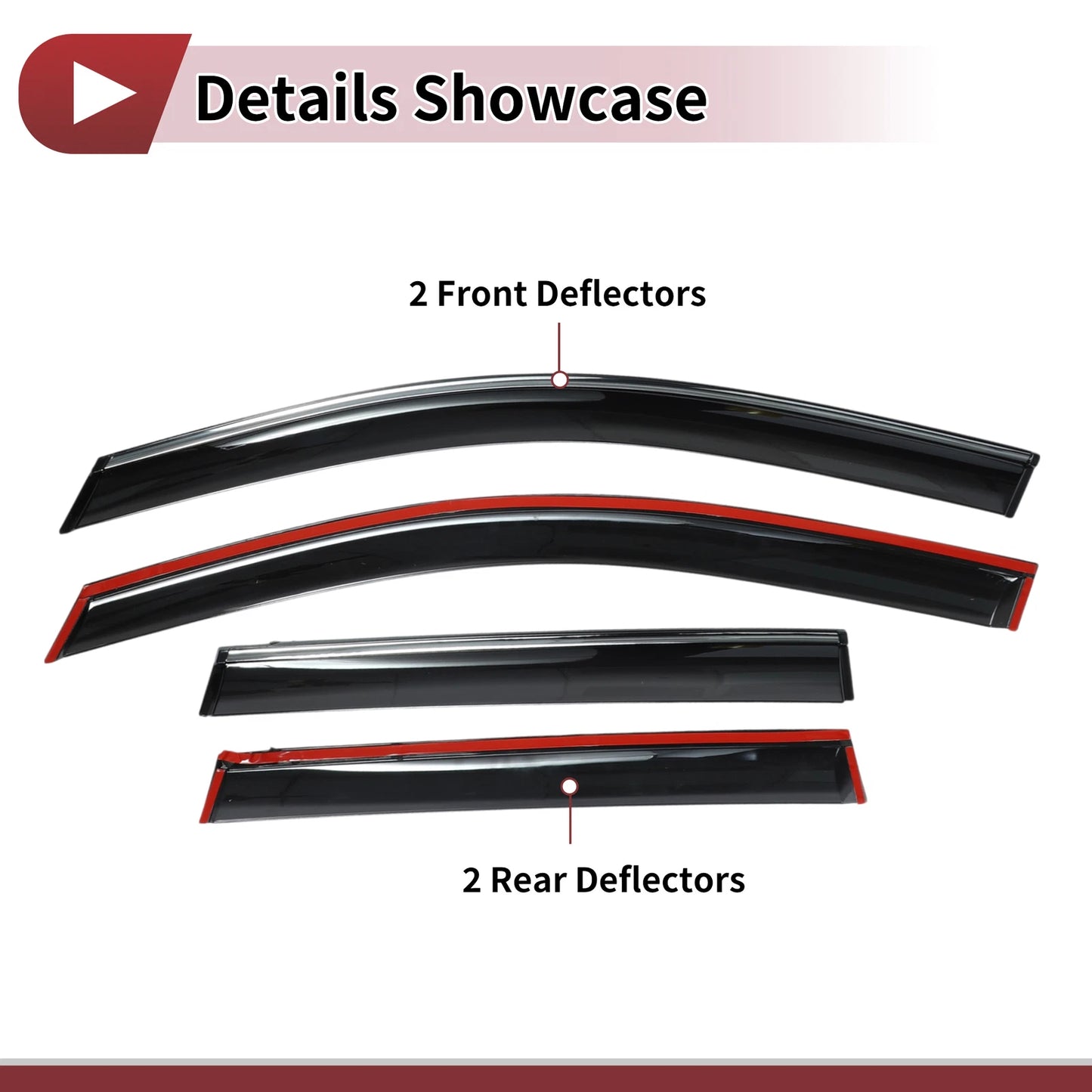 Window Deflectors 1 Set for Honda Fit Hatchback (2007-2008)