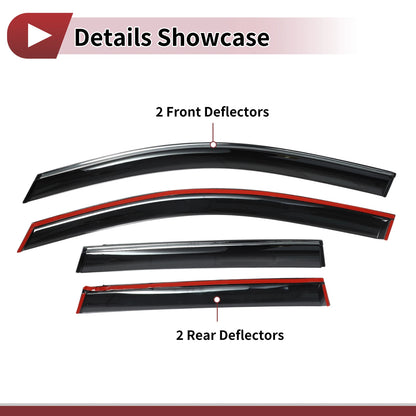 Window Deflectors 1 Set for Honda Fit Hatchback (2007-2008)