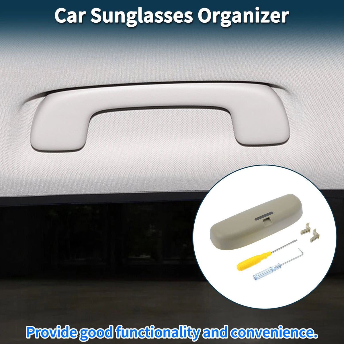 Sunglasses Case for Honda Accord 2012-2023 Eyeglasses Holder Storage Box Beige