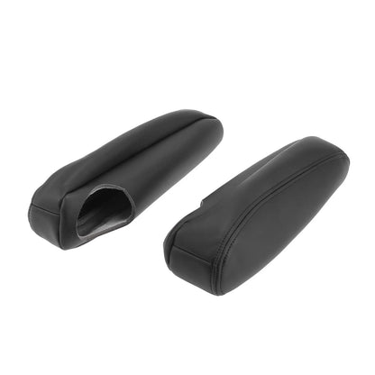 Pair Front Seat Armrest Cover Microfiber Leather Black for Chevy Tahoe (2000-2006)