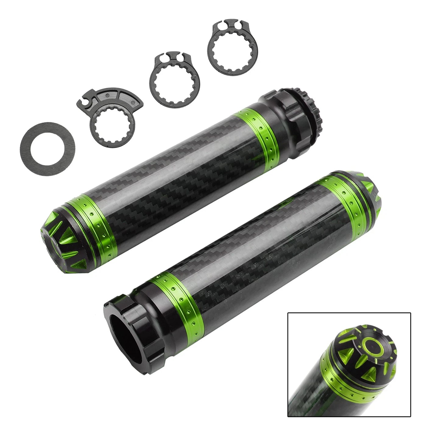 7/8" Carbon Motorcycle Handlebar Grips for Honda Cub (2000-2023)