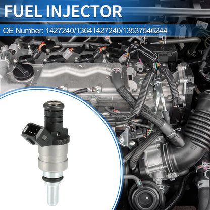 Fuel Injector for BMW E60 520i 2003-2010, 525i 2003-2009, Black, 1 Pcs