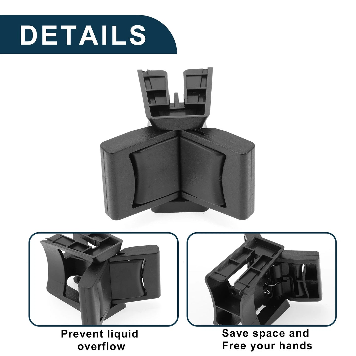 Cup Holder for Toyota Highlander (2014-2019) - Practical Drink Holder Black
