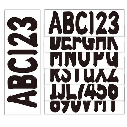 4 x Custom Boat Registration Decal Stickers A-Z & 0-9 Black