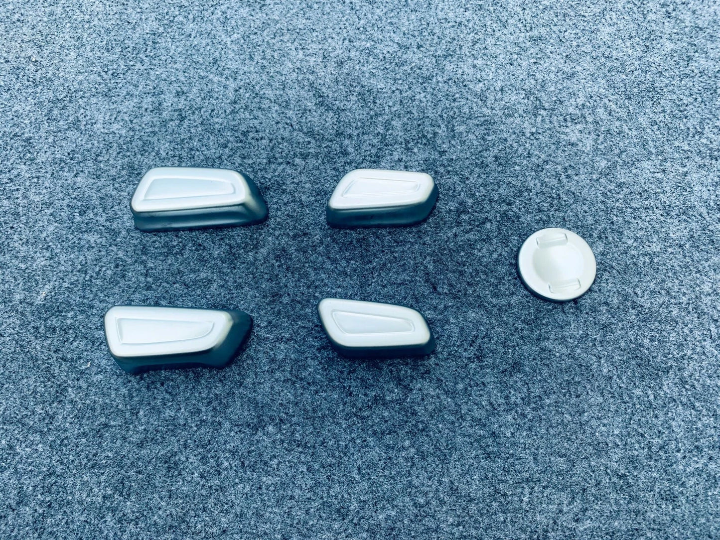 Interior Seat Handle Button Silver Cover Trim for 2020-2023 Toyota Highlander (2020-2023)