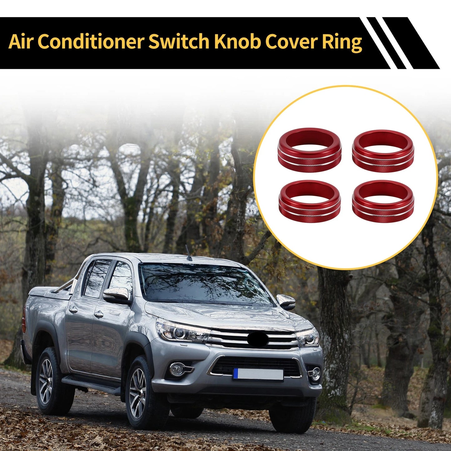 Air Conditioner Heater Switch Knob Cover Ring for Toyota Tacoma (2020-2023)