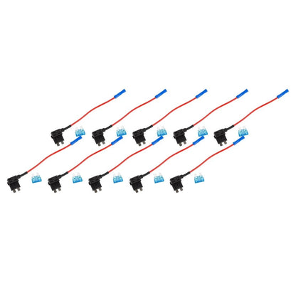 10 x Car Add-a-Circuit Fuse TAP Adapter 15A Standard ATO ATC Blade Fuse