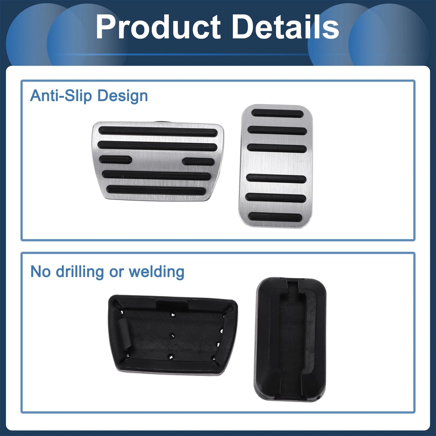 2 x Foot Accelerator Pedal Covers for Honda Step Wagon (2005-2019)