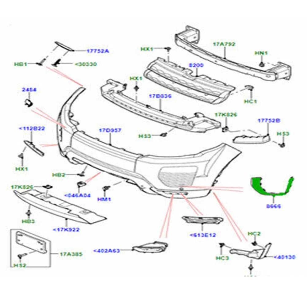 Fog Light Trim for Land Rover Range Rover Evoque 2016-2019