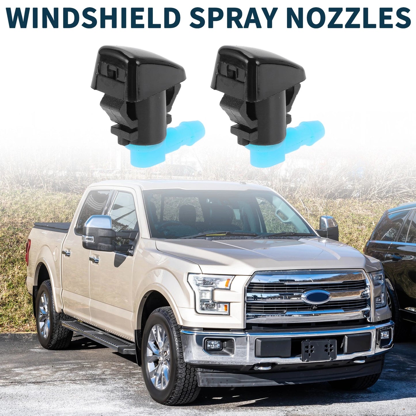 2 x Front Windshield Washer Nozzles for Jeep Grand Cherokee (2005)