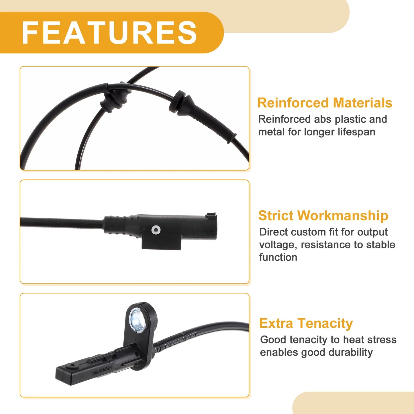 ABS Wheel Speed Sensor for Jeep Compass L4 2.4L (2007-2017)