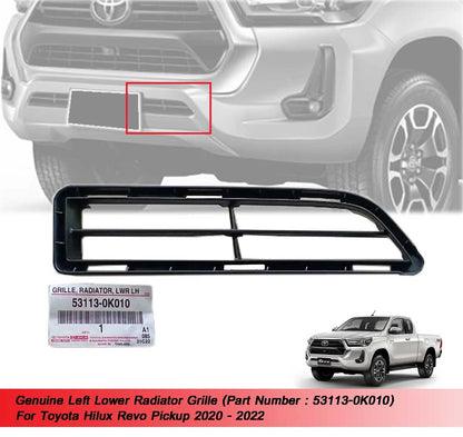 Left Lower Radiator Grille for Toyota Hilux Revo (2020-2022)