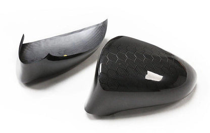 2 x Honeycomb Carbon Black Side Mirror Covers for Lexus IS200t IS250 IS350 (13-19)