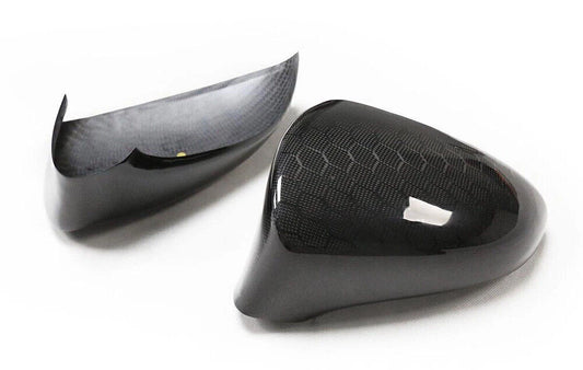 2 x Honeycomb Carbon Black Side Mirror Covers for Lexus IS200t IS250 IS350 (13-19)