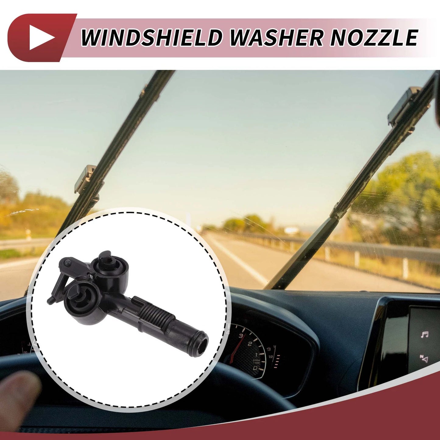 Front Headlight Washer Nozzle for Volvo XC90 (2003-2006) 1 x Black