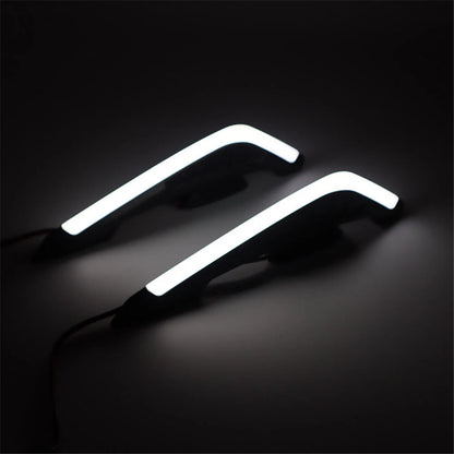 Motorcycle Front Side Aerodynamic Spoilers with White Light