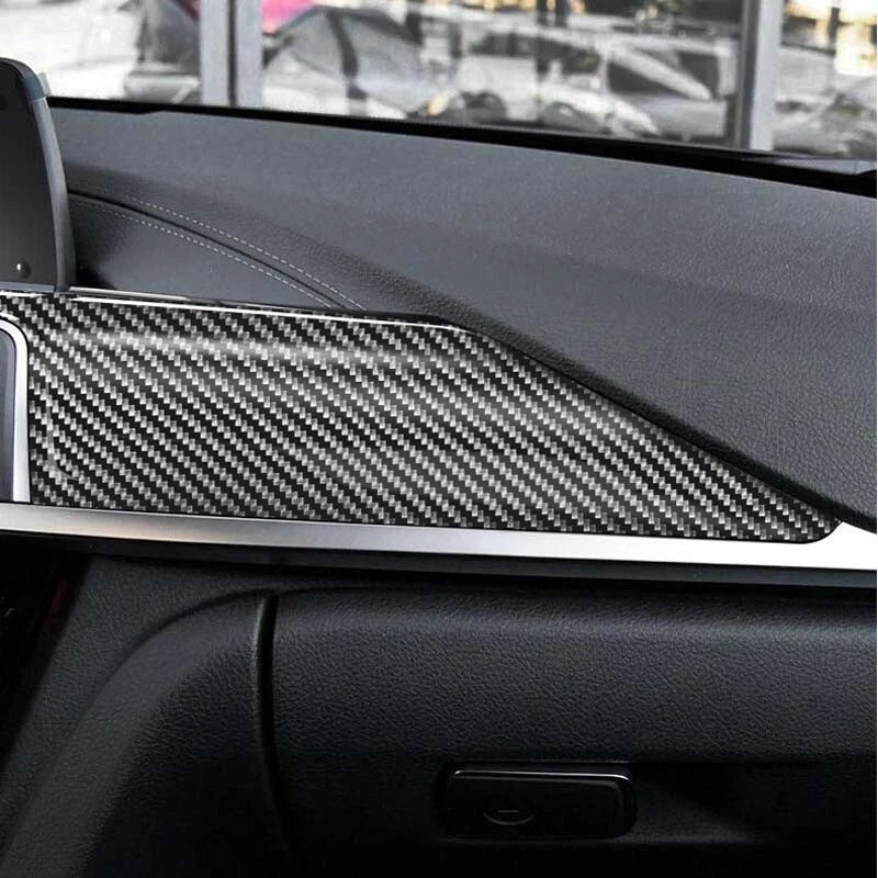 Real Carbon Fiber Center Console Dashboard Cover Trim Fit For BMW F30 Series 3