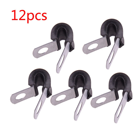 12pc Brake Pipe Rubber Lined Clips 3/16" for TO s