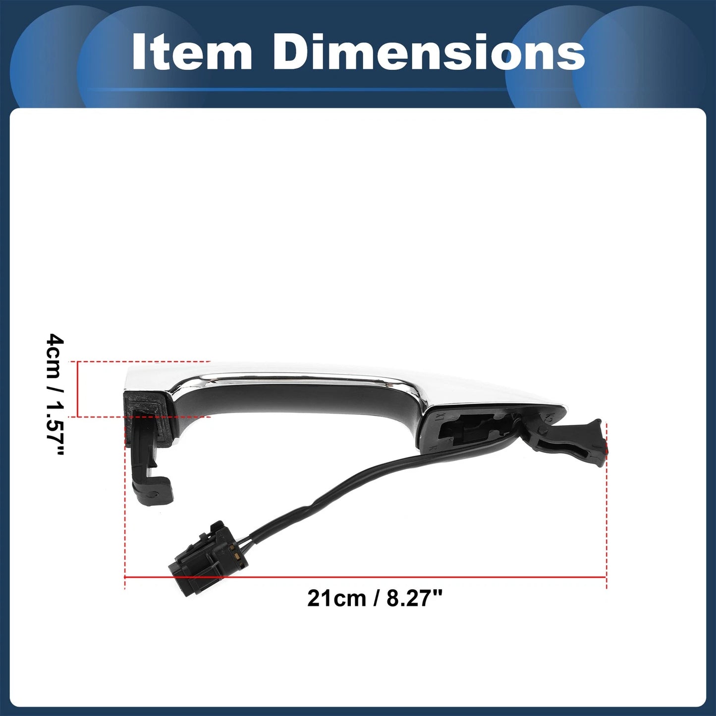 Front Right Exterior Door Handle for Kia K2 Silver Tone (2011-2016)