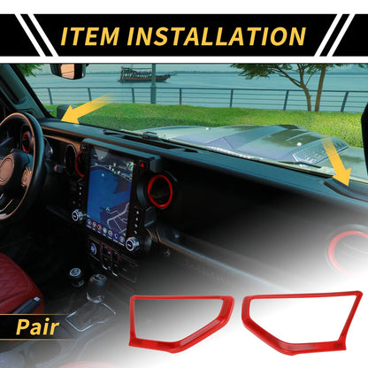 A Pillar Speaker Cover Trim for Jeep Wrangler JL JLU (2018-2024) - ABS Red