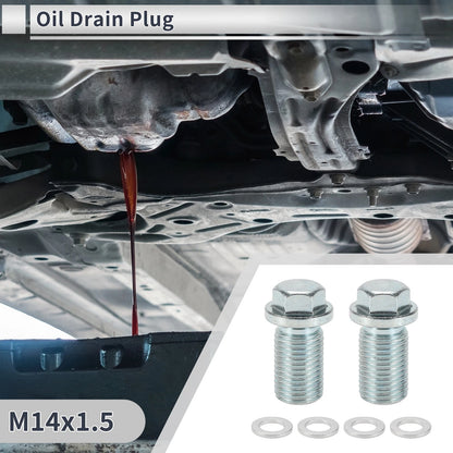 1 Set M12x1.5 1.3in Oil Drain Plug with Gasket for Car/Motorcycle