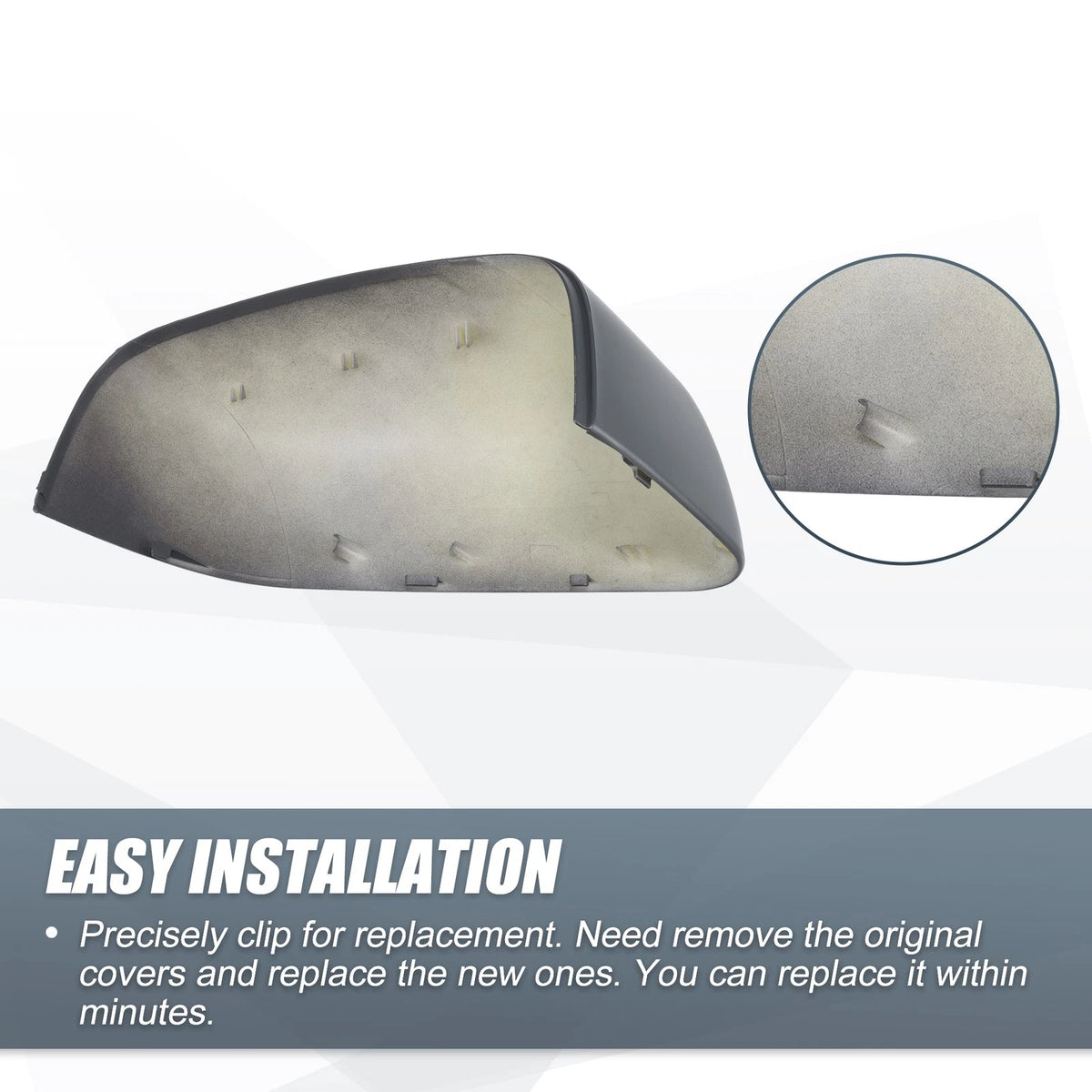 Gray Rearview Mirror Cover Cap for Land Rover Range Rover Sport Discovery
