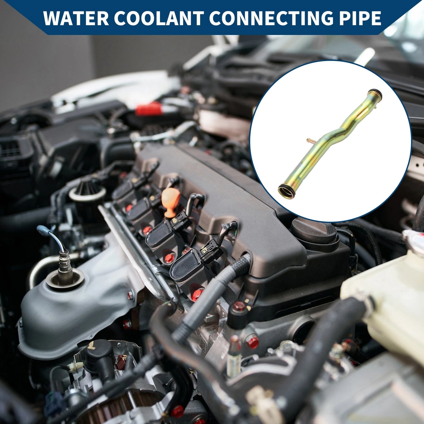 Water Coolant Connecting Pipe for Honda Civic 1.6L (1996-2000) 1 Pc
