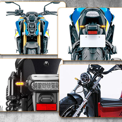 Mini LED Motorcycle Turn Signal Amber Light Blinker Indicator Lamp 4 x  (2015-2023)